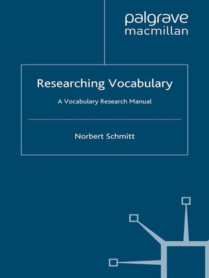 cover image of Researching Vocabulary